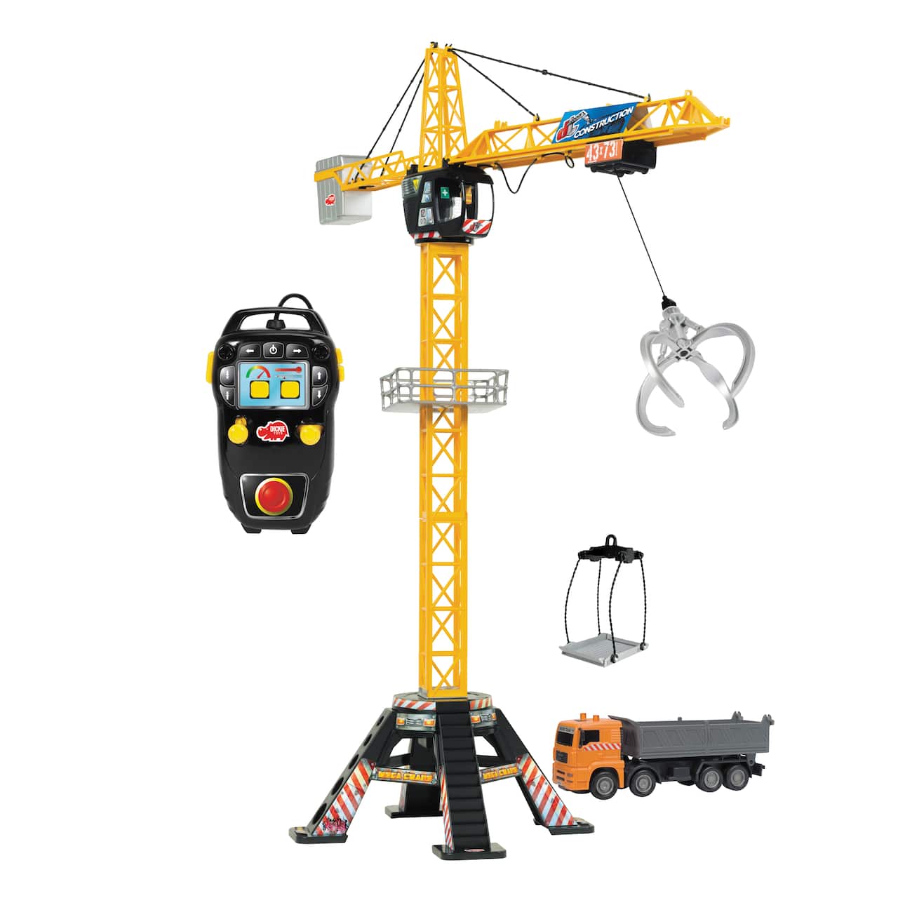 Dickie Toys Mega Crane Remote Control Set with Truck